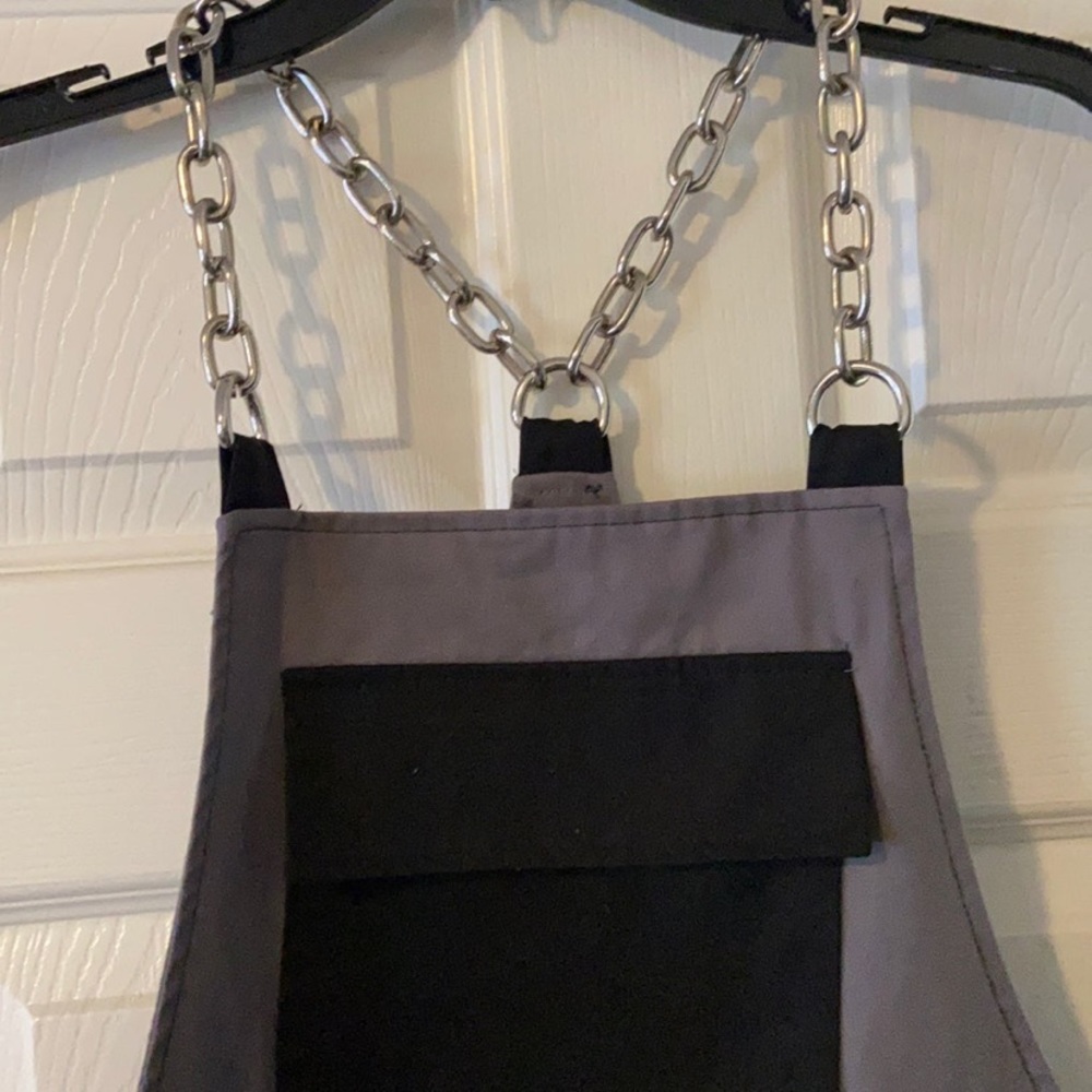 The Ragged Priest Black and Gray Dress with Chain Straps